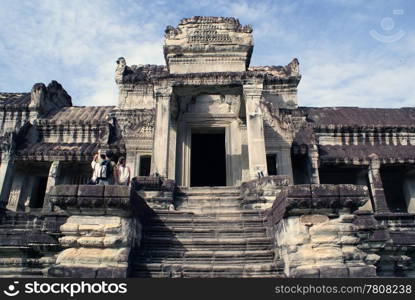 Entrance gate to Angkor wat, Cambodia