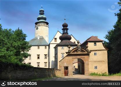 Entrance gate to castle Lemberk, Czech Republic