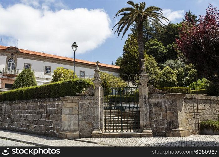 Entrance gate to the City Council garden in the city of Gouveia, Beira Alta, Portugal