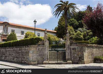 Entrance gate to the City Council garden in the city of Gouveia, Beira Alta, Portugal