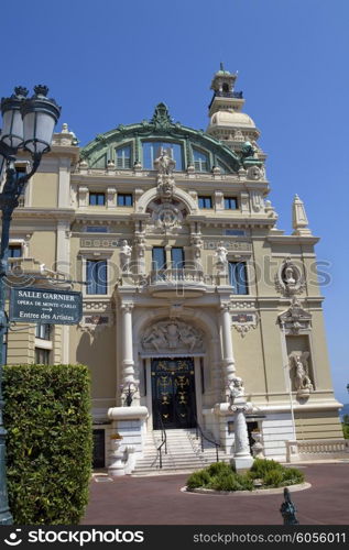 Entrance Monte Carlo Casino and Opera House, Monaco, French Riviera