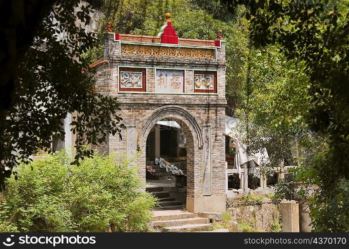 Entrance of a building, Fuli Village, Yangshuo, Guangxi Province, China
