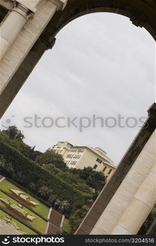 Entrance of a park, Scalinata Delle Caravelle, Piazza Della Vittoria, Genoa, Liguria, Italy