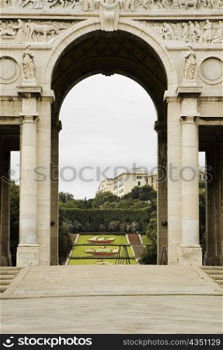 Entrance of a park, Scalinata Delle Caravelle, Piazza Della Vittoria, Genoa, Liguria, Italy