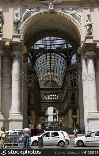 Entrance of a shopping mall, Galleria Umberto I, Naples, Naples Province, Campania, Italy