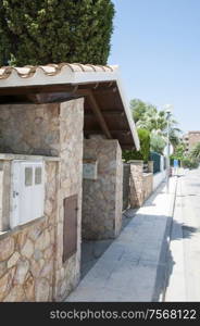 entrance of a stone house