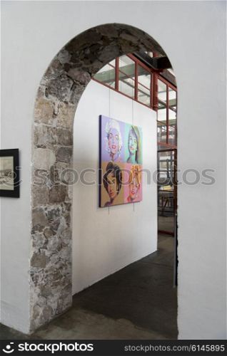 Entrance of an art center, Fabrica La Aurora, San Miguel de Allende, Mexico