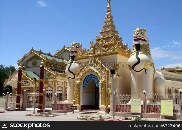 Entrance of buddhist paya in Moniwa, Myanmar