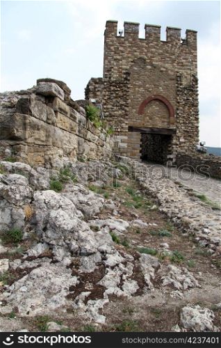 Entrance of fortress Tsarevets in Veliko Tirnovo, Bulgaria