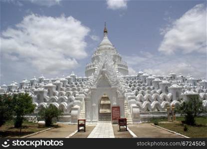 Entrance of Hsinbyume Paya in Mingun, Mandalay, Myanmar