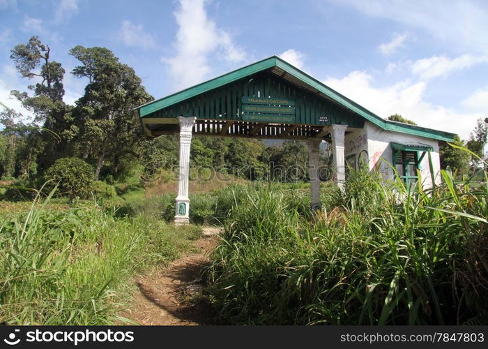 Entrance of national park Kerinci in Indonesia