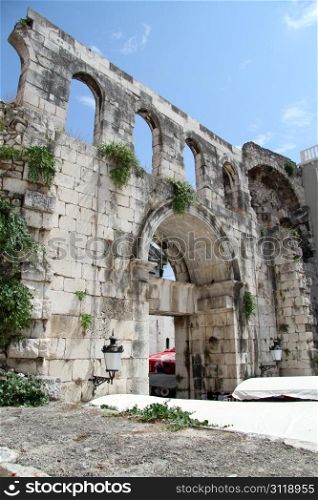 Entrance of old city Split in Croatia