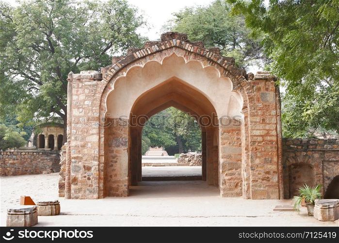 Entrance of Qutab Minar, Delhi, India, UNESCO, World Heritage Site.