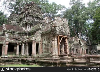 Entrance of Ta Prom temple in Angkor, Cambodia