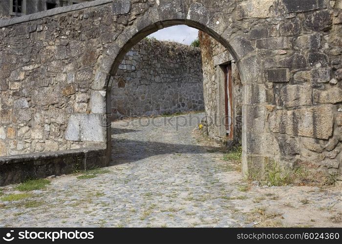 entrance of the chapel of Sao Frutuoso, in Braga, Portugal