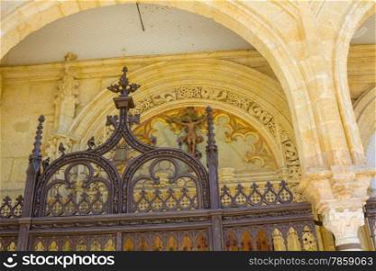 Entrance to church with beautiful wrought iron decoration