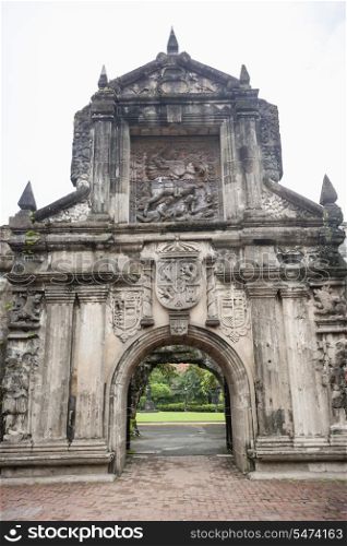 Entrance to Fort Santiago in the Intramuros; Manila; Philippines