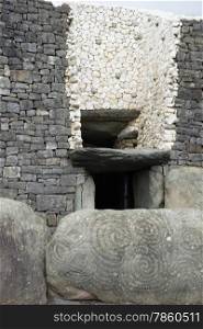 Entrance to Megalithic tomb, Newgrange