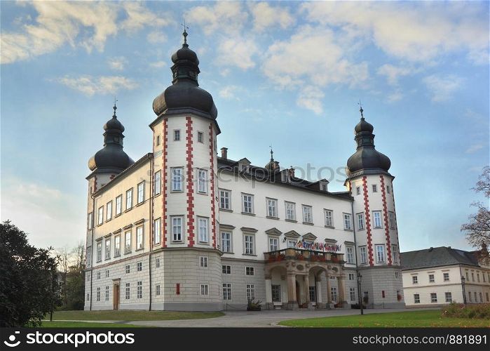Entrance to palace in Vrchlabi, Czech Republic