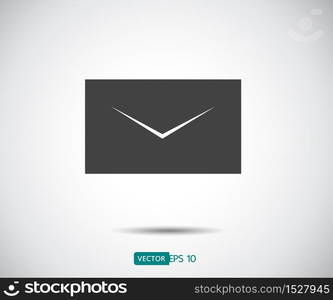 Envelope Mail icon Flat design style. Direct message, sms vector illustration