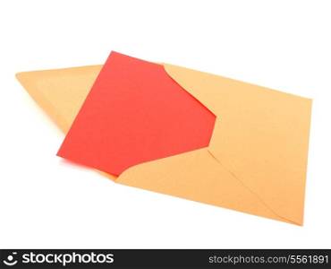 envelope with card isolated on white background