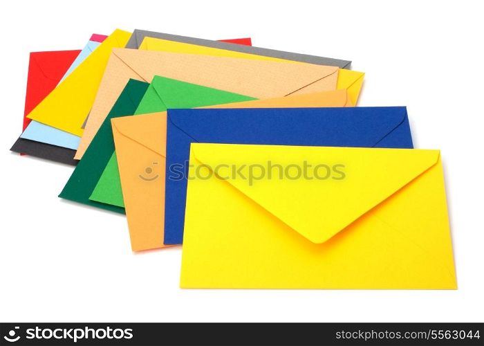 envelopes isolated on the white background