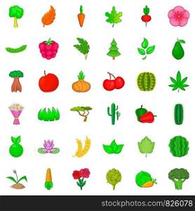 Environment icons set. Cartoon style of 36 environment vector icons for web isolated on white background. Environment icons set, cartoon style