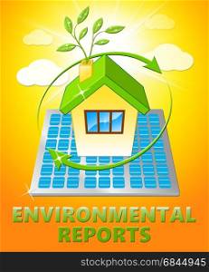 Environment Reports House Displays Nature 3d Illustration