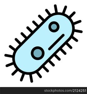 Epidemic bacteria icon. Outline epidemic bacteria vector icon color flat isolated. Epidemic bacteria icon color outline vector
