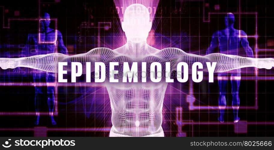 Epidemiology as a Digital Technology Medical Concept Art. Epidemiology