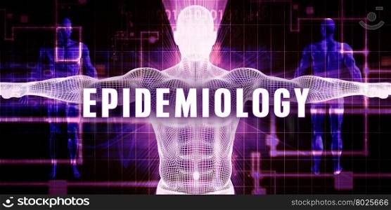 Epidemiology as a Digital Technology Medical Concept Art. Epidemiology