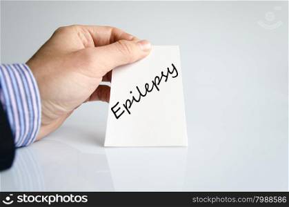 Epilepsy text concept isolated over white background
