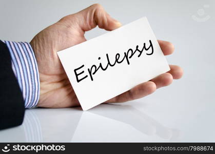 Epilepsy text concept isolated over white background