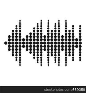 Equalizer effect radio icon. Simple illustration of equalizer effect radio vector icon for web. Equalizer effect radio icon, simple black style