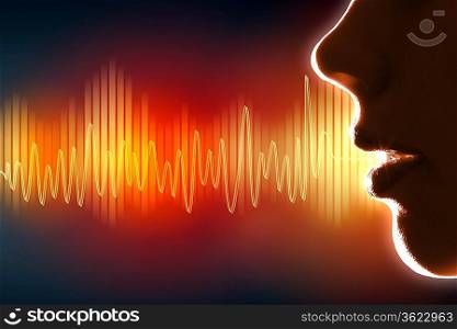 Equalizer sound wave background theme. Colour illustration.