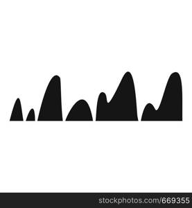 Equalizer tune radio icon. Simple illustration of equalizer tune radio vector icon for web. Equalizer tune radio icon, simple black style