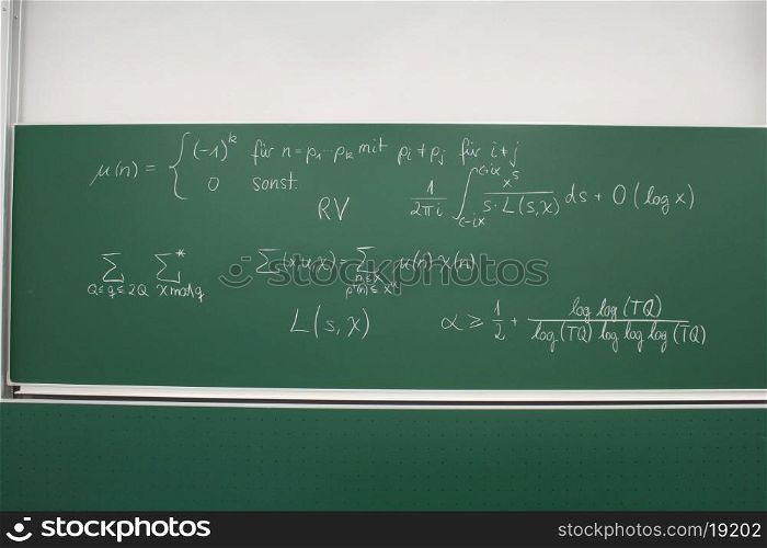 Equation on chalk board