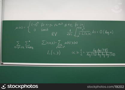 Equation on chalk board