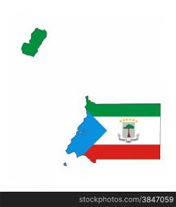 equatorial guinea country flag map shape national symbol