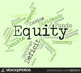 Equity Word Indicating Resources Funds And Asset