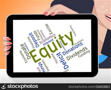 Equity Word Indicating Resources Money And Fund