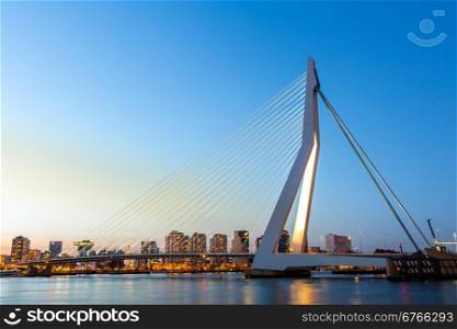 Erasmus bridge over the river Meuse in , the Netherlands