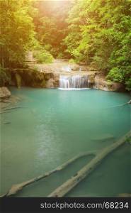 Erawan Waterfall in Kanchanaburi Province, Thailand