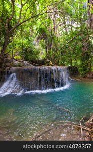 Erawan Waterfall, Kanchanaburi, Thailand.