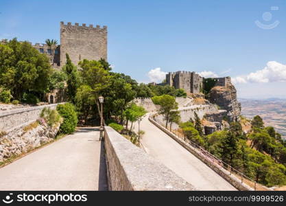 Erice, Sicily, Italy. Castello di Venere, medieval and norman castle