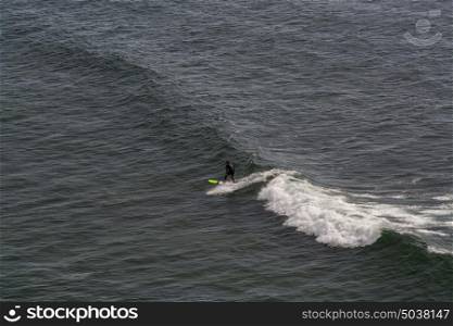 Ericeira Portugal. 13 April 2017.Surfer in Ribeira de Ilhas in Ericeira.Ribeira de Ilhas beach is Part of the World Surfing Reserve and its right outside Ericeira Village. Ericeira, Portugal. photography by Ricardo Rocha.