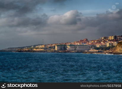 Ericeira Portugal. 13 April 2017.View of Ericeira Village from St. Julians beach. Ericeira, Portugal. photography by Ricardo Rocha.