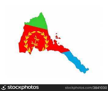 eritrea country flag map shape national symbol