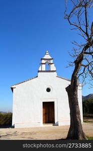 Ermita la Xara Simat de la Valldigna white mediterranean church Valencia Spain