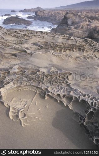 Eroded Rock Shapes by the Ocean